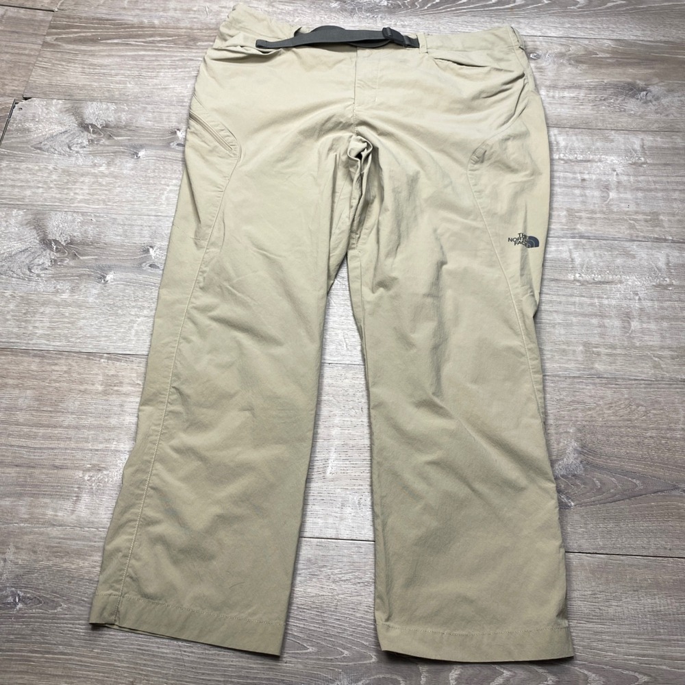 The North Face Hiking Pants Mens 40 Short Tan Paramount Belted Outdoor Trekking